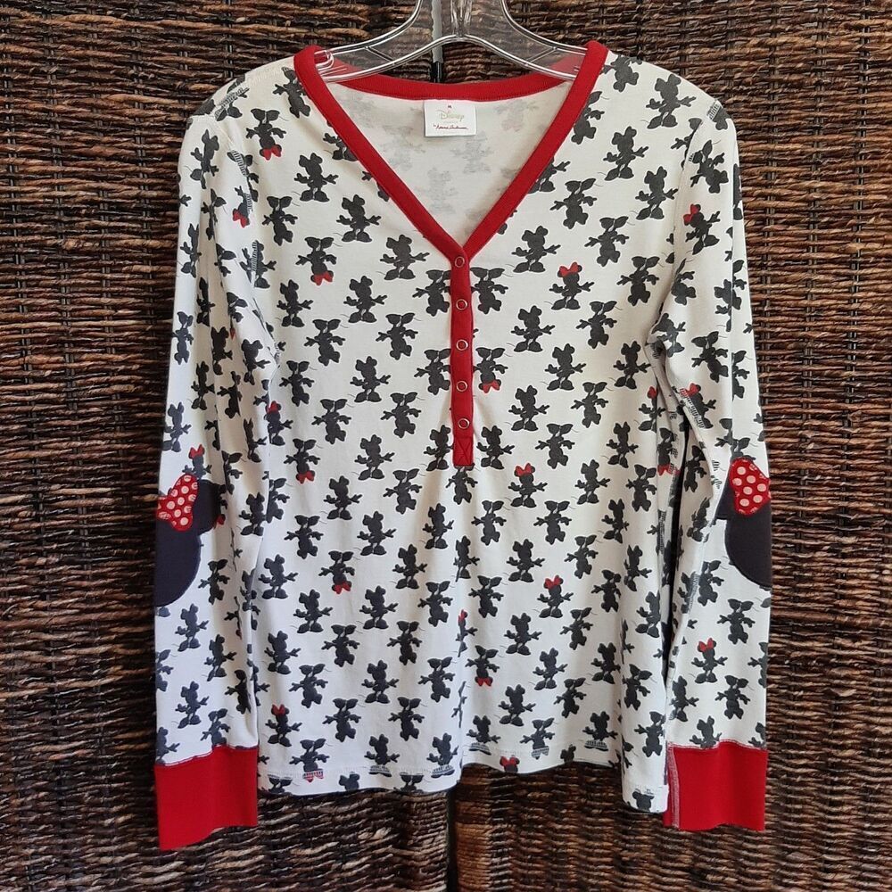 Hanna Andersson Disney Organic Cotton Minnie Mouse Women's Pajama Shirt Medium